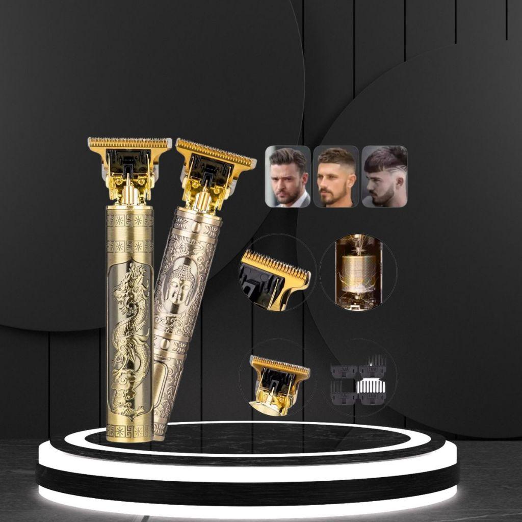 Máquina Profissional de Aparar Cabelo e Barba Trimmer Dragão Usb - Bishopen