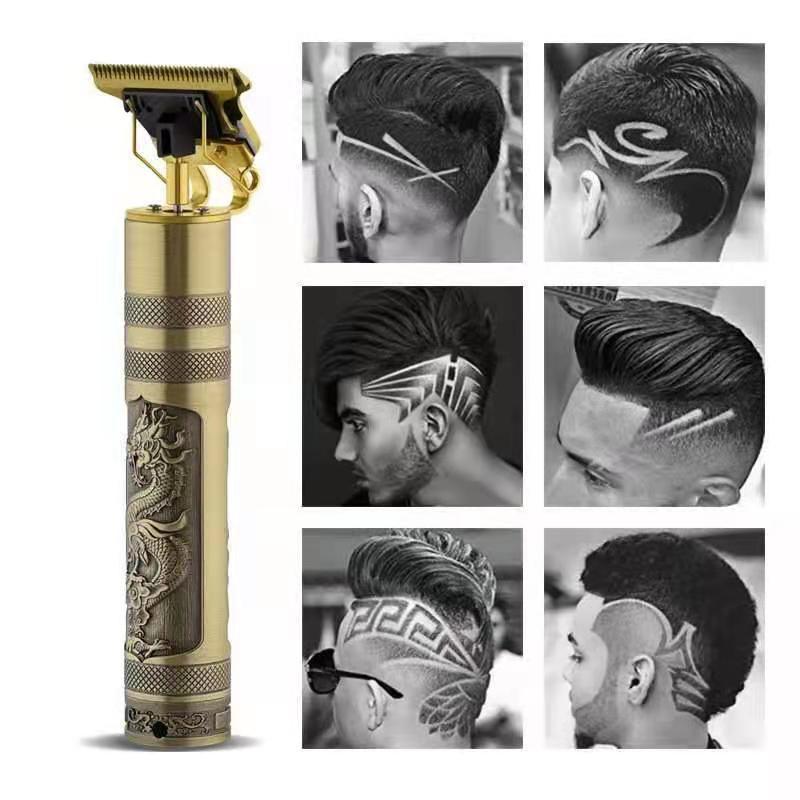 Máquina Profissional de Aparar Cabelo e Barba Trimmer Dragão Usb - Bishopen