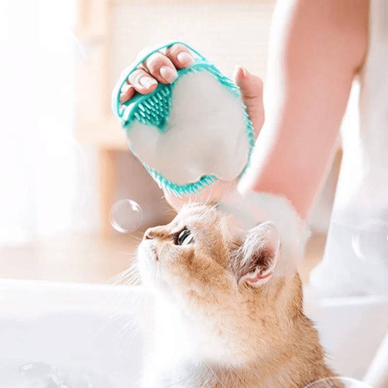 Escova Banho Massagem Pet com Dispenser - Seu Pet Saudável! - Bishopen
