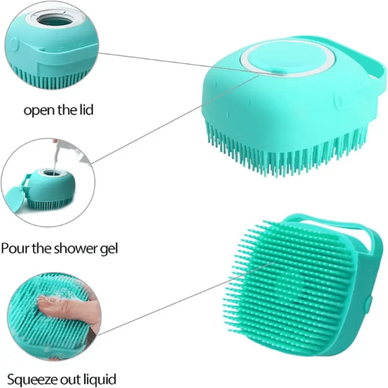 Escova Banho Massagem Pet com Dispenser - Seu Pet Saudável! - Bishopen