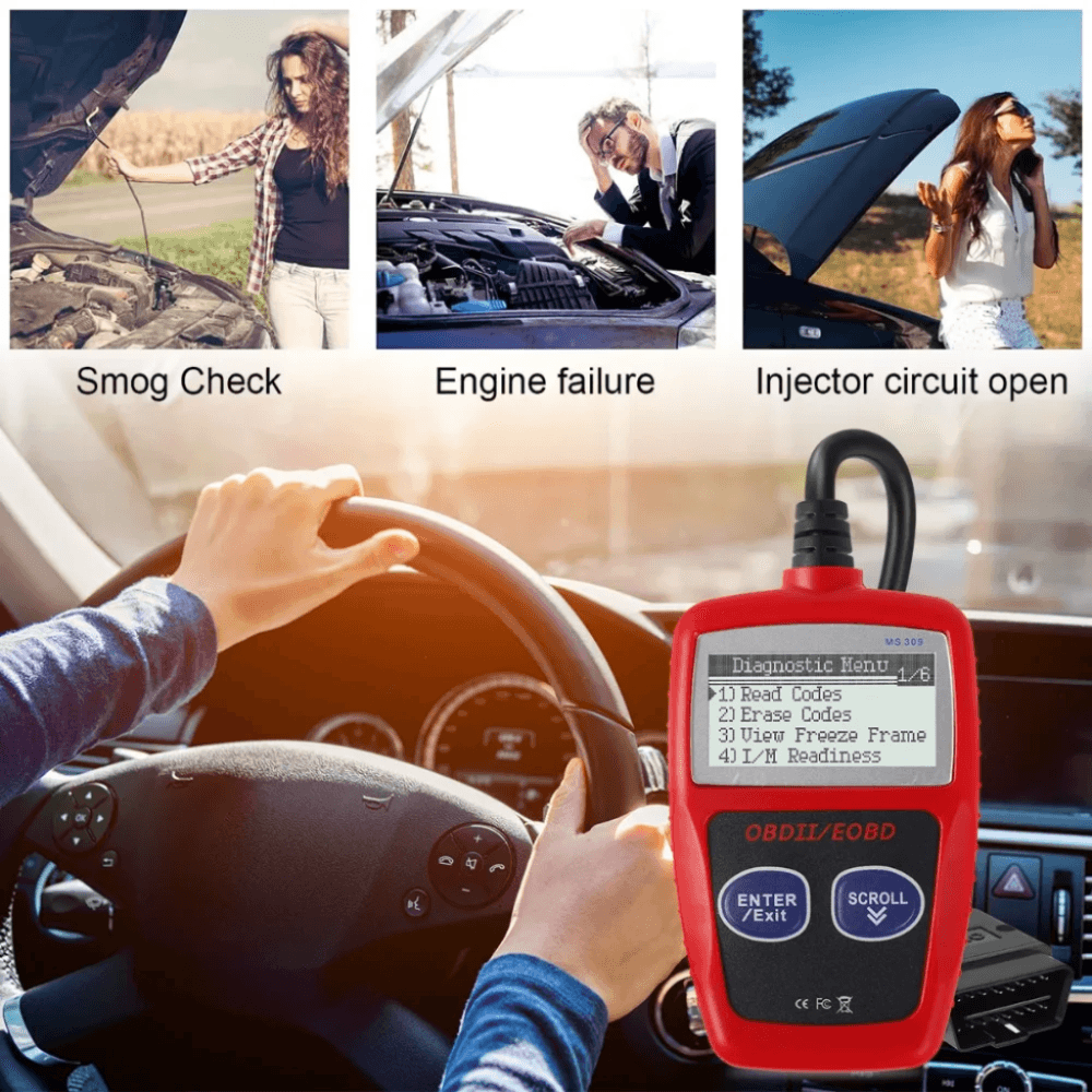 Scanner OBD2 MS309 Diagnóstico Correção Falhas Automotivas - Solução! - Bishopen