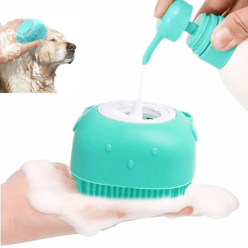 Escova Banho Massagem Pet com Dispenser - Seu Pet Saudável! - Bishopen