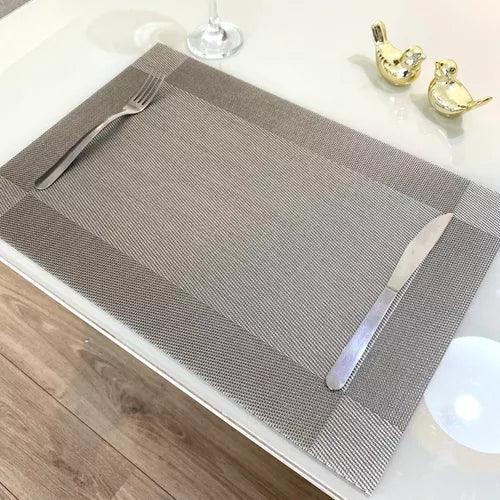 Jogo Americano Jantar Decorativo Retangular PVC - Elegância e Praticidade! - Bishopen
