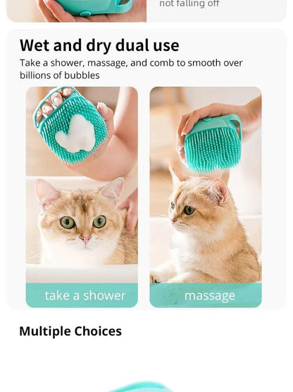 Escova Banho Massagem Pet com Dispenser - Seu Pet Saudável! - Bishopen