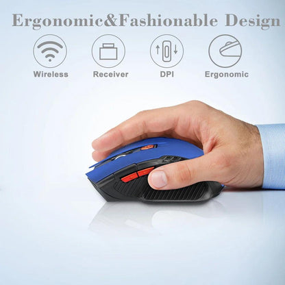 Mouse PC Gamer Wireless 6 Botões 2.4g 1600 Dpi - Conecting! - Bishopen