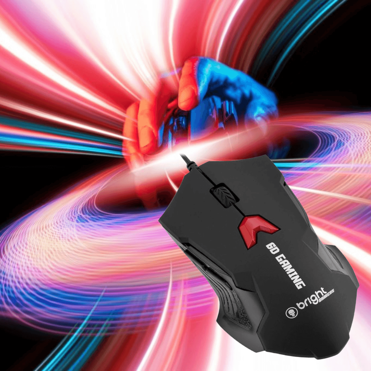 Mouse Gamer Bright 6 Botões Resolução Ajustável 3600 Dpi Usb - Bishopen