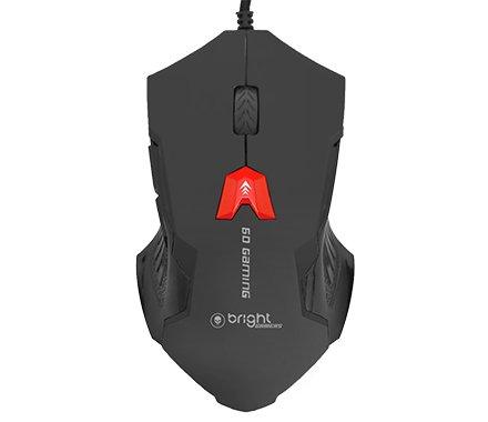 Mouse Gamer Bright 6 Botões Resolução Ajustável 3600 Dpi Usb - Bishopen