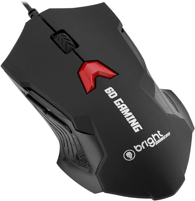 Mouse Gamer Bright 6 Botões Resolução Ajustável 3600 Dpi Usb - Bishopen