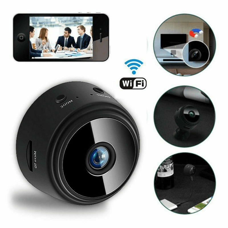 Mini Câmera Segurança Espiã Wifi 1080p Usa SD Visão Noturna - Bishopen